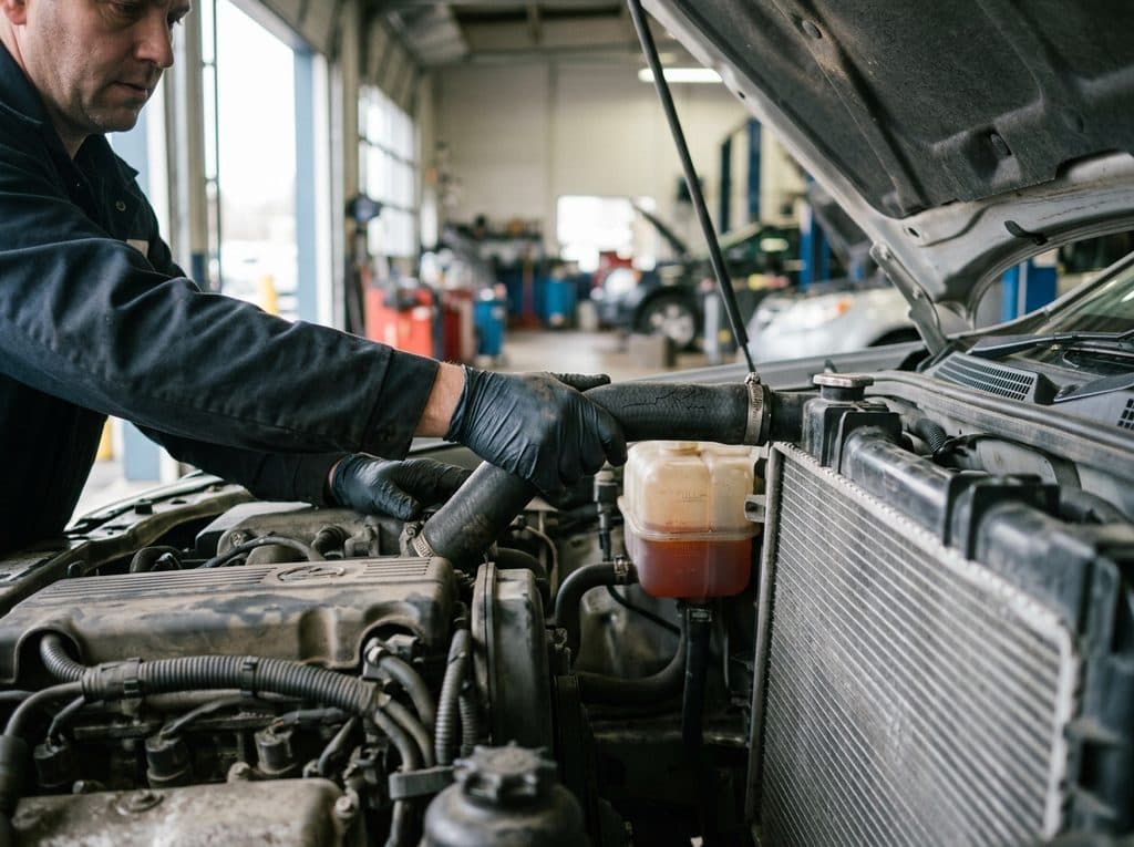 Revisión del sistema de refrigeración del motor en el taller de Vilagarcía